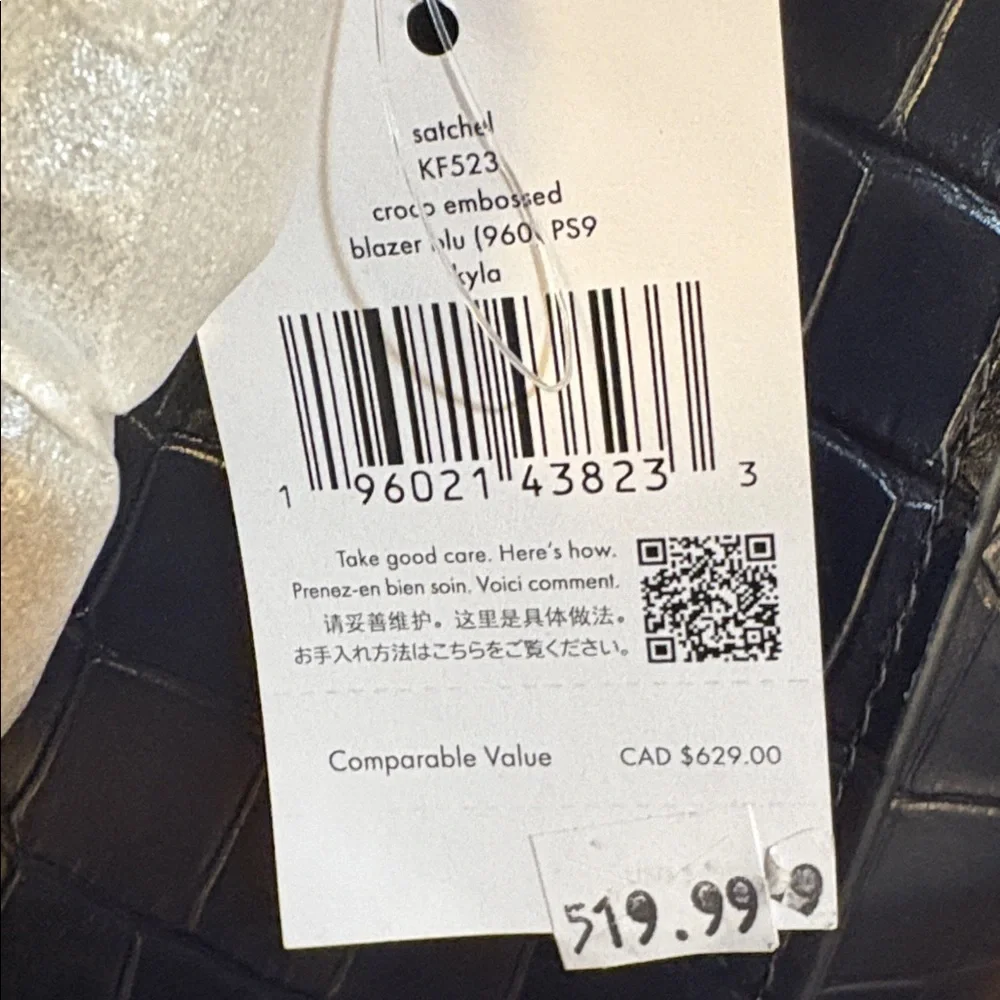 NWT Kate Spade navy Satchel.‎